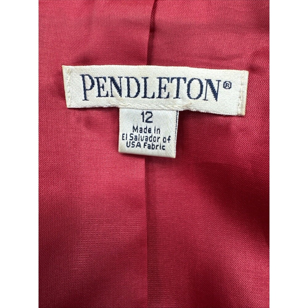 Pendleton Wool Blazer Coat Sz 12 Pink Corpcore Office Quiet Luxury Vintage - Picture 3 of 13
